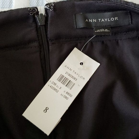 NWT Ann Taylor Black Lace Pencil Skirt - Picture 7 of 8